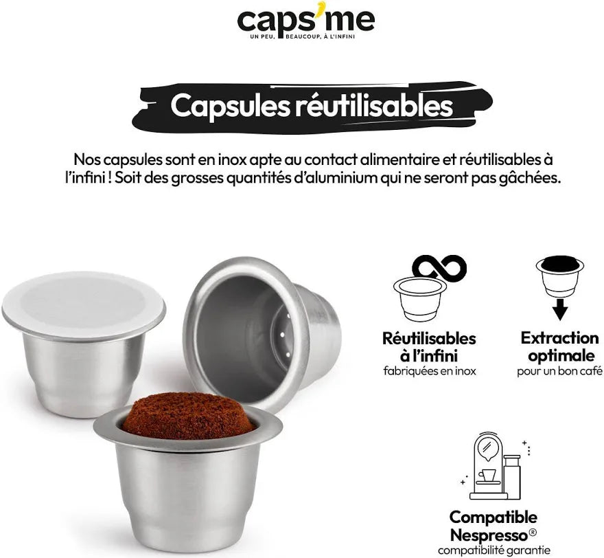 Capsules de café Rechargeables en INOX