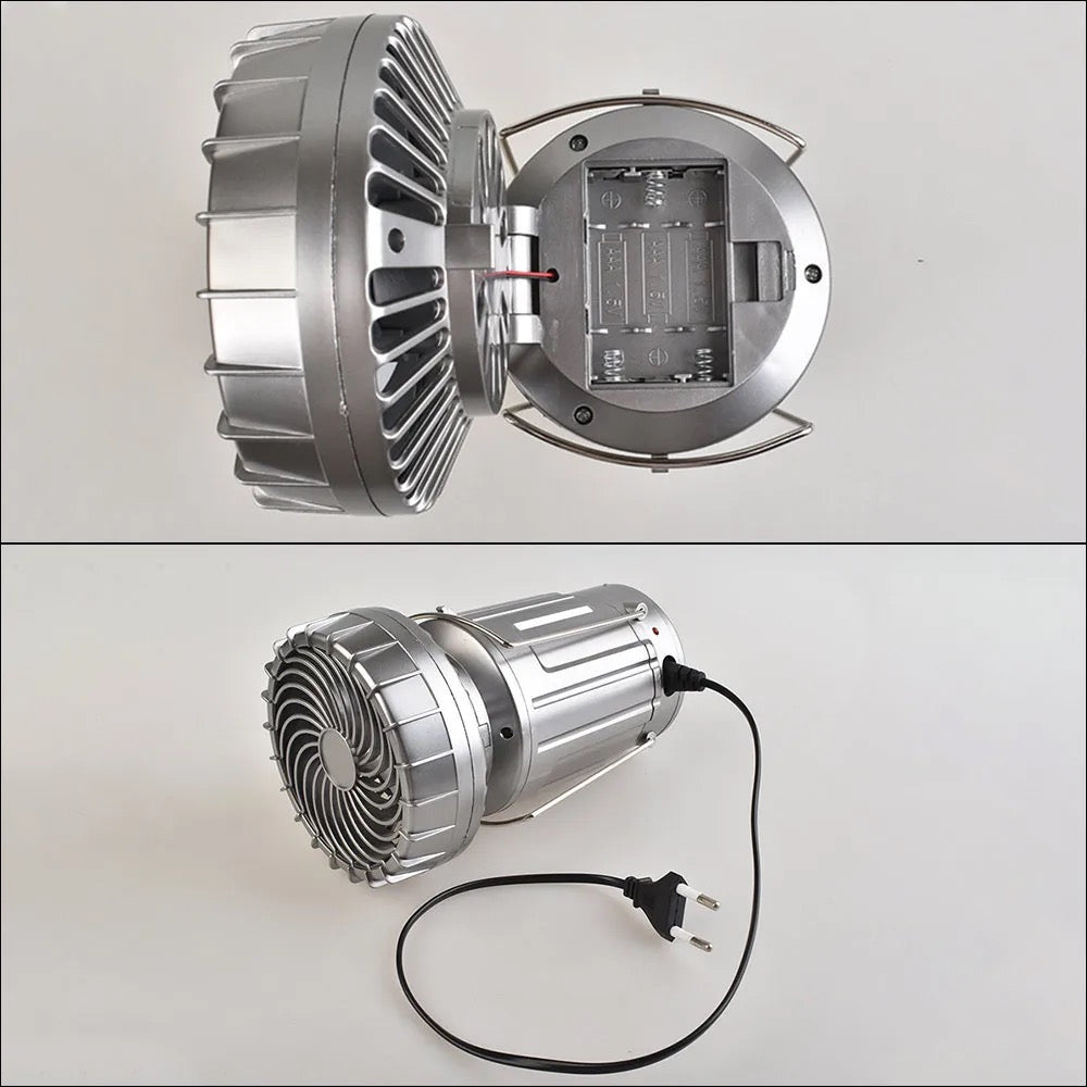 Lanterne solaire rechargeable + ventilateur