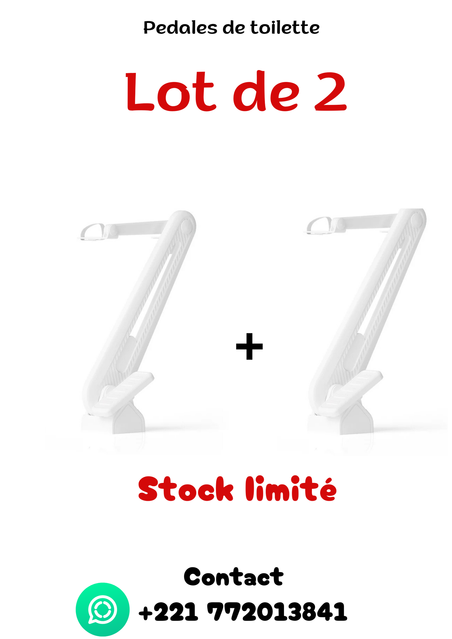 Lot de 2Pédales de toilettes