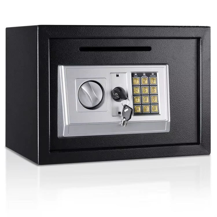 Coffre-Fort 16L, Coffre-fort Électronique avec Clavier Numérique et Clé de Secours