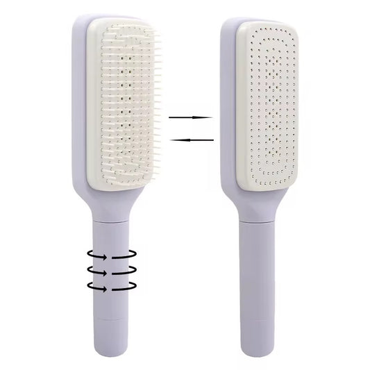 Brosse à cheveux autonettoyante