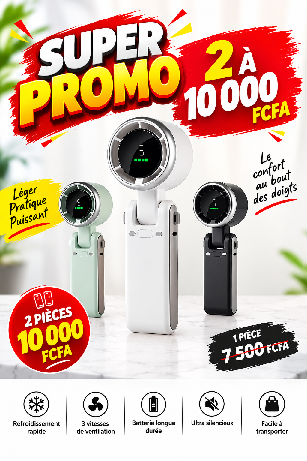 Promo 2 ventilateur turbo