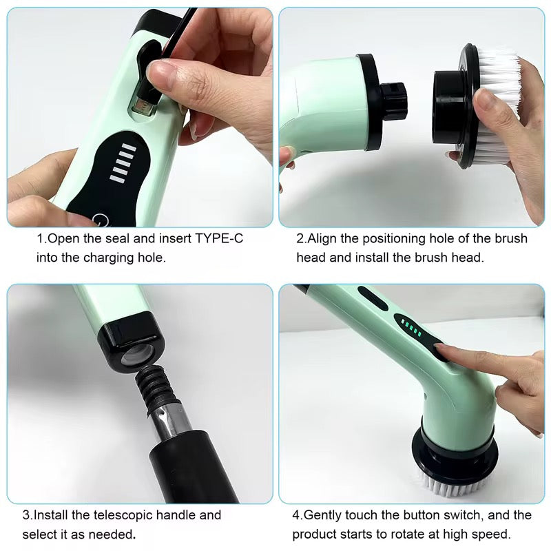 Brosse Electrique Nettoyage Rotative