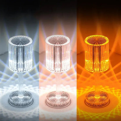 Lampe de Table LED en Cristal