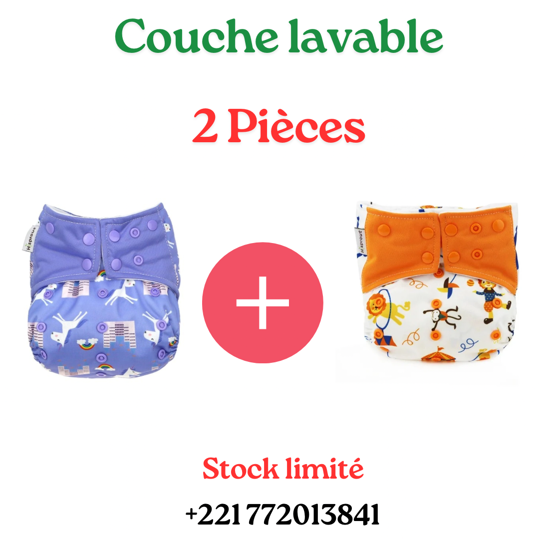 Couche Lavable (2 pièces)