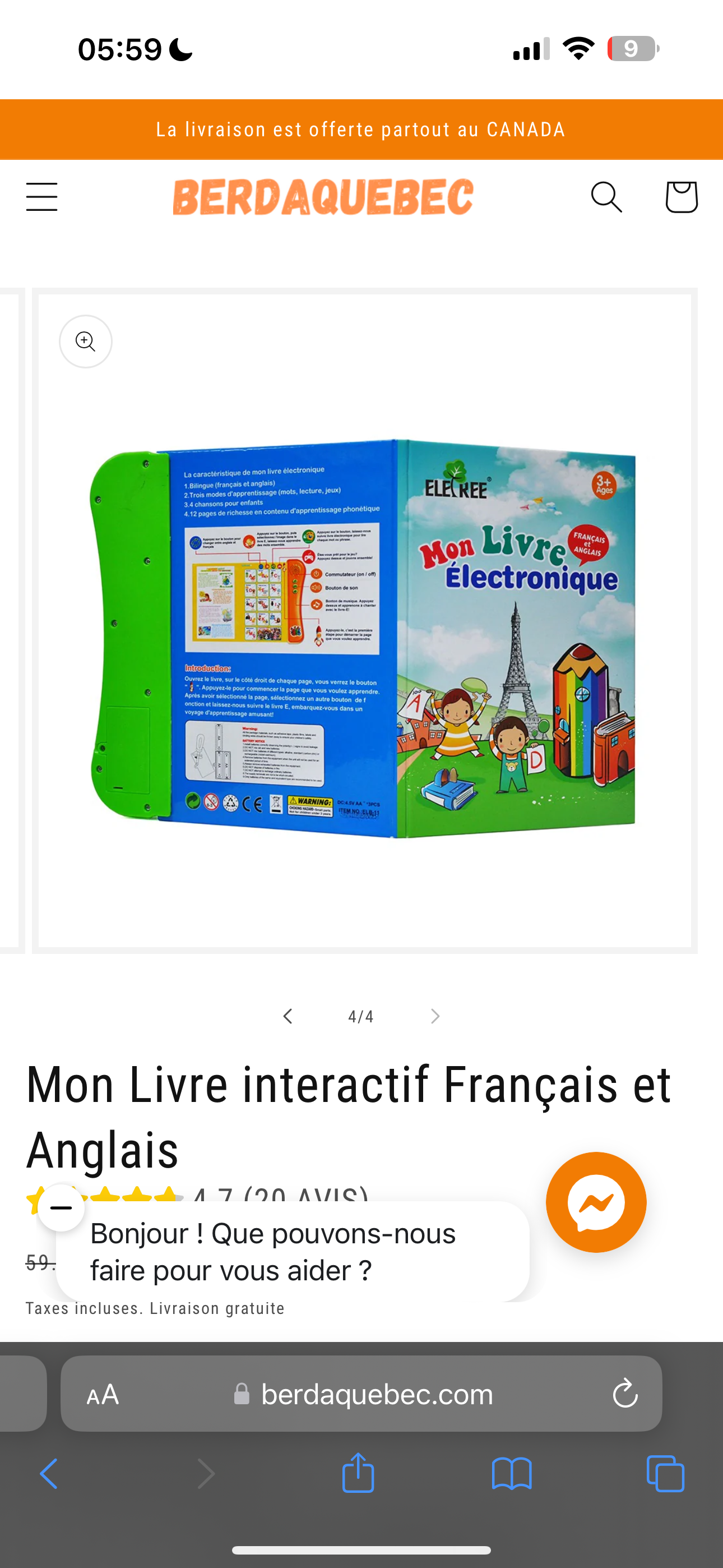 Mon livre électronique