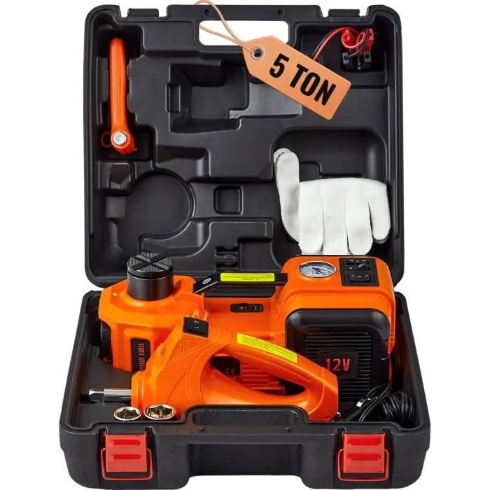 Cric Hydraulique Électrique - 5 Tonnes 12 V